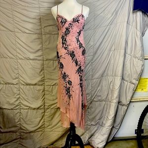 Heavenly beaded 100% silk and shift on gown